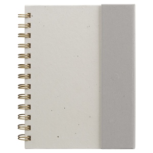 Organiseur Halden, papier FSC, carnet à spirales avec notes adhésives - B6 (+Sérigraphie) 8