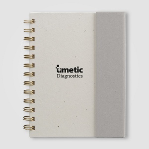 Organiseur Halden, papier FSC, carnet à spirales avec notes adhésives - B6 (+Sérigraphie) 4