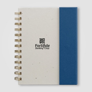 Organiseur Halden, papier FSC, carnet à spirales avec notes adhésives - B6 (+Sérigraphie) 5