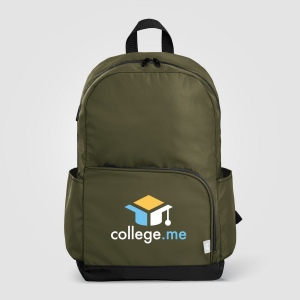 Sac à dos Kora, double poche, fermeture éclair dorée, rPET, 38 cm - 20 L (+Sérigraphie) 8