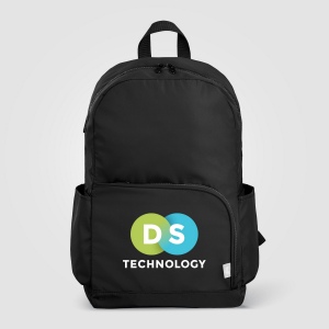 Sac à dos Kora, double poche, fermeture éclair dorée, rPET, 38 cm - 20 L (+Sérigraphie) 9