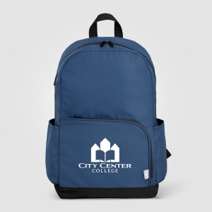 Sac à dos Kora, double poche, fermeture éclair dorée, rPET, 38 cm - 20 L (+Sérigraphie) 4