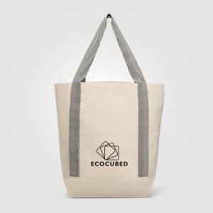Niva Tote bag en toile de 340 gsm coton recyclé, poche avant - 12,25 L (+Sérigraphie)