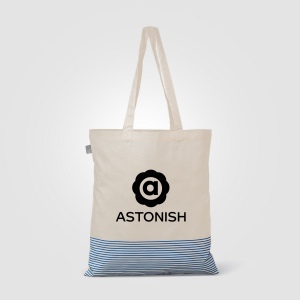 Sac fourre-tout Aro en coton recyclé micro-rayures – 9,7 L (+Sérigraphie) 4