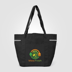 Sac fourre-tout Newport en polyester recyclé à rayures – 20 L (+Sérigraphie) 10