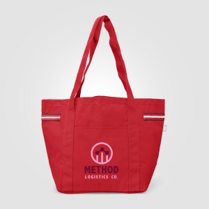 Sac fourre-tout Newport en polyester recyclé à rayures – 20 L (+Sérigraphie) 12
