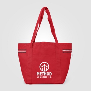 Sac fourre-tout Newport en polyester recyclé à rayures – 20 L (+Sérigraphie) 4
