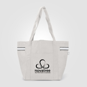 Sac fourre-tout Newport en polyester recyclé à rayures – 20 L (+Sérigraphie) 3
