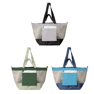 Sac fourre-tout Neri en maille recyclée pliable – 45 L (+Sérigraphie) 9