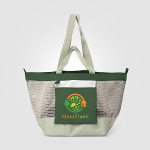 Sac fourre-tout Neri en maille recyclée pliable – 45 L (+Sérigraphie) 10