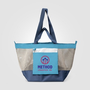 Sac fourre-tout Neri en maille recyclée pliable – 45 L (+Sérigraphie) 11