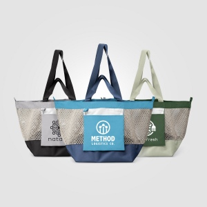 Sac fourre-tout Neri en maille recyclée pliable – 45 L (+Sérigraphie) 5