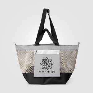 Sac fourre-tout Neri en maille recyclée pliable – 45 L (+Sérigraphie) 4