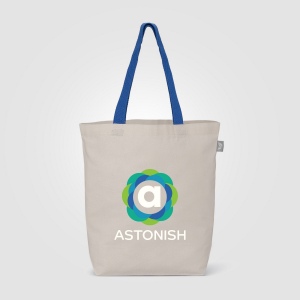 Sac shopping Tonga en coton recyclé à anses colorées – 11 L (+Sérigraphie) 12