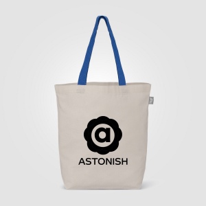 Sac shopping Tonga en coton recyclé à anses colorées – 11 L (+Sérigraphie) 2