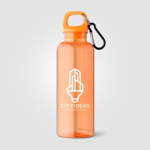 Gourde de vélo Doli, bouchon à vis avec mousqueton, rPET - 500 ml (+Sérigraphie) 18