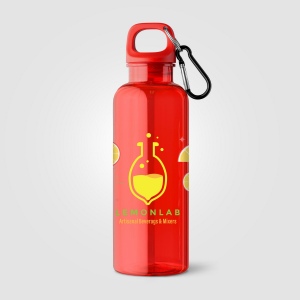 Gourde de vélo Doli, bouchon à vis avec mousqueton, rPET - 500 ml (+Sérigraphie) 7