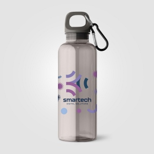 Gourde de vélo Doli, bouchon à vis avec mousqueton, rPET - 500 ml (+Sérigraphie) 5