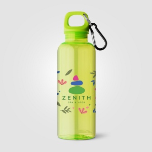 Gourde de vélo Doli, bouchon à vis avec mousqueton, rPET - 500 ml (+Sérigraphie) 3