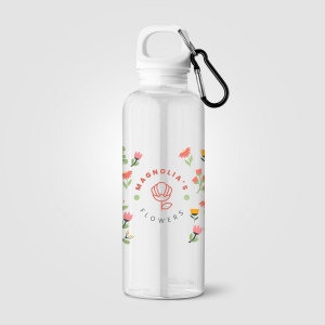Gourde de vélo Doli, bouchon à vis avec mousqueton, rPET - 500 ml (+Sérigraphie)