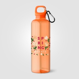 Gourde de vélo Doli, bouchon à vis avec mousqueton, rPET, 740 ml (+Sérigraphie) 6