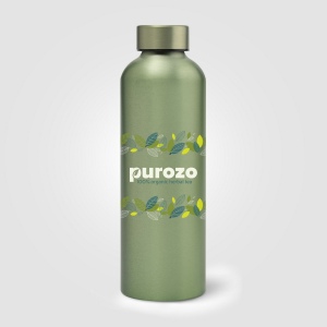 Gourde Astrid en acier inoxydable recyclé – Finition métallisée – 710 ml (+Sérigraphie) 3