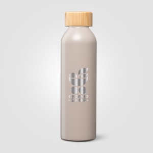 Gourde Eden en aluminium avec couvercle en bambou – 590 ml (+Sérigraphie) 22