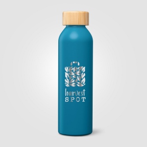 Gourde Eden en aluminium avec couvercle en bambou – 590 ml (+Sérigraphie) 23