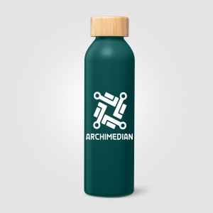 Gourde Eden en aluminium avec couvercle en bambou – 590 ml (+Sérigraphie) 15