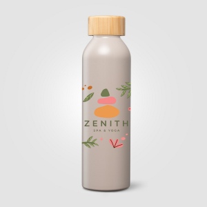 Gourde Eden en aluminium avec couvercle en bambou – 590 ml (+Sérigraphie) 4