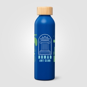 Gourde Eden en aluminium avec couvercle en bambou – 590 ml (+Sérigraphie) 6