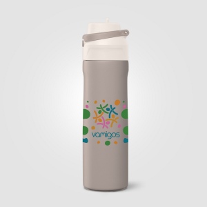 Gourde Lynk en acier inoxydable à paille rabattable – 690 ml (+Sérigraphie) 8