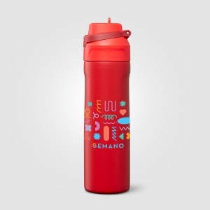 Gourde Lynk en acier inoxydable à paille rabattable – 690 ml (+Sérigraphie) 5