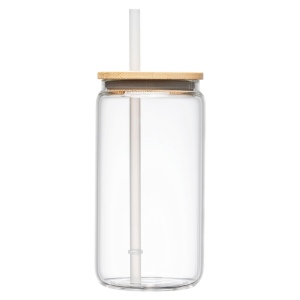Gobelet Cádiz en verre avec couvercle en bambou - 500 ml (+Sérigraphie) 3