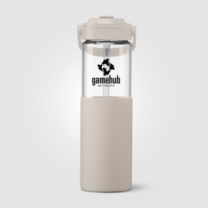 Gourde Juno en verre avec manchon silicone et paille – 590 ml (+Sérigraphie) 13