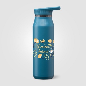 Majesty Stainless Steel Dual-Lid Handle Bottle - 750 ml (+Sérigraphie) 3