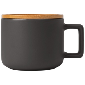 Mug Café Virtuoso en céramique avec couvercle en bambou – 355 mL - Ceram-X (+Laser) 5