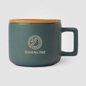 Mug Café Virtuoso en céramique avec couvercle en bambou – 355 mL - Ceram-X (+Laser) 3