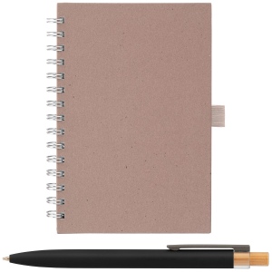 Set carnet Terra A5 à spirales, couverture rigide en carton de lait recyclé & stylo Reborn (+4 Colour Inkjet) 9