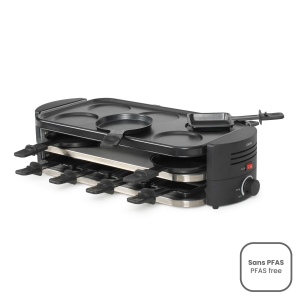 Appareil à raclette, pizzas et crêpes 8 personnes