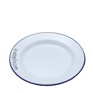 Assiette plate en émail (24cm)