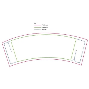 Manchon pour gobelet - Carte emballée à plat - Petit 8-10oz 4