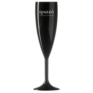 Flûte à Champagne en plastique réutilisable (187ml/6.6oz) Noir et Blanc 2