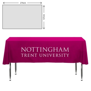Nappe en tissu de qualité supérieure - 138x275cm (table de 1,80m - chute courte)