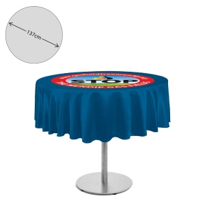 Nappe en tissu de qualité supérieure - ronde - 138 cm (table de 2 pieds de haut - chute courte) 15