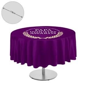 Premium Fabric Tablecloth - Round - 178cm (2ft High Table - Mid Drop) 11