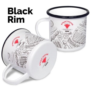 Tasses en émail de qualité supérieure (285ml/10oz) - Blanc 138