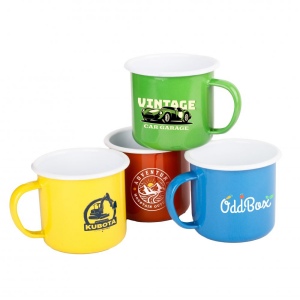 Tasses en émail de qualité supérieure (285ml/10oz) - Blanc 142