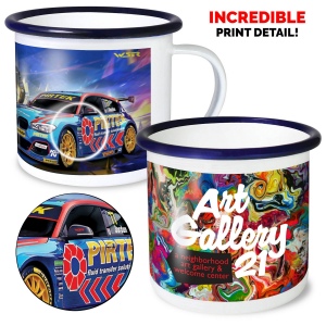 Tasses en émail de qualité supérieure (285ml/10oz) - Blanc 165
