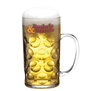Mug à bière en plastique réutilisable - 2 pintes / 1 litre